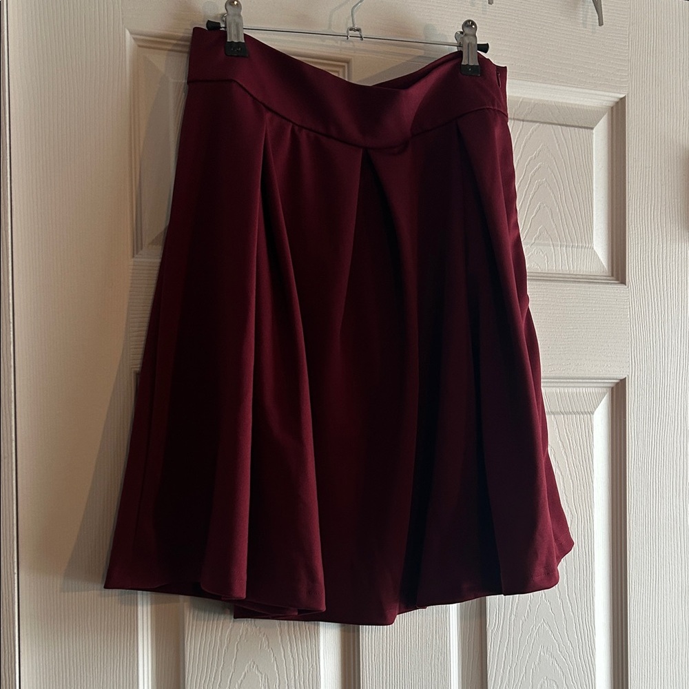 Elegant Burgundy Women's Skirt